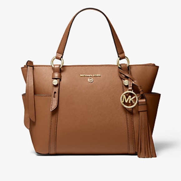 Michael Kors Small Sullivan Nomad Leather Convertible Zip Top Tote Crossbody - Picture 1 of 14